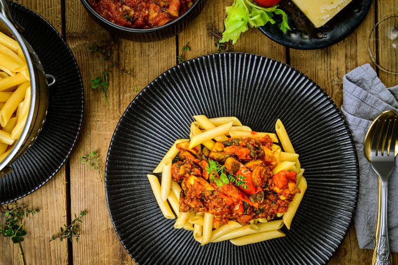 Penne arrabbiata spicy pasta at anthonys pizza