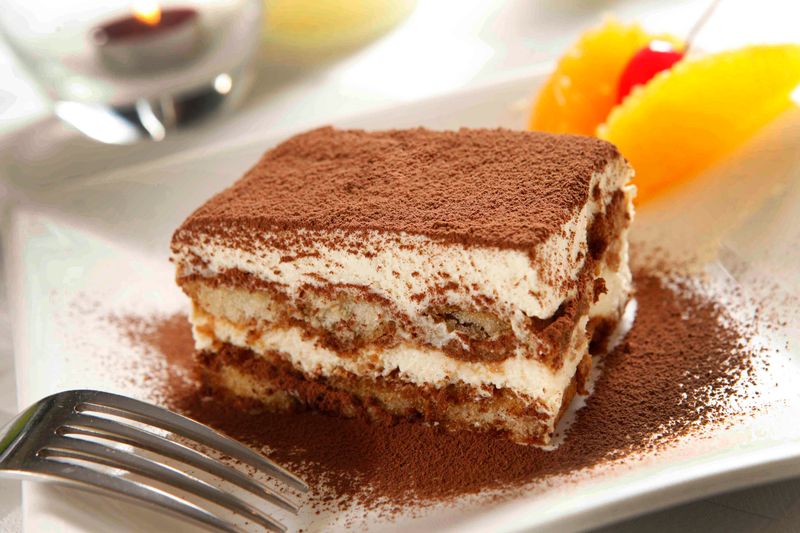 Classic tiramisu dessert at Anthony's restaurant